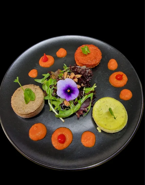 Assiette dressée à La Table des Balmes